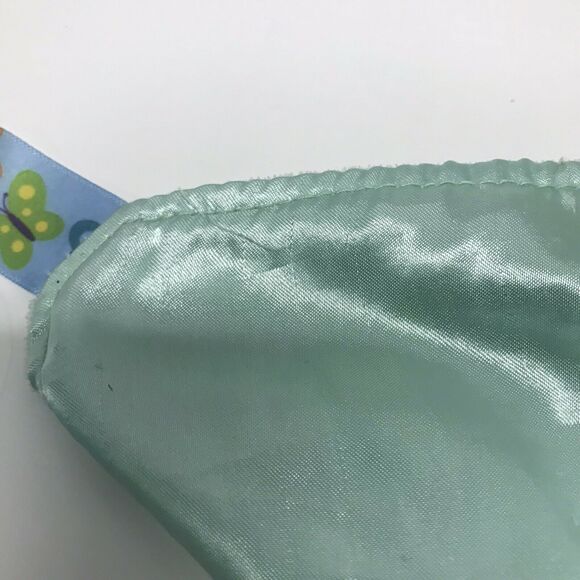 Taggies Pink Green Owl Baby Lovey Security Blanket Plush Bird Teal Hearts - Picture 11 of 11